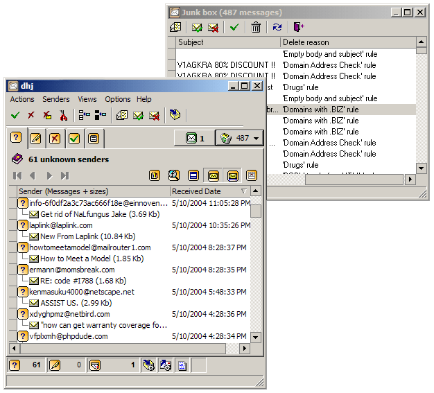 Screenshot of ChoiceMail One 1.600